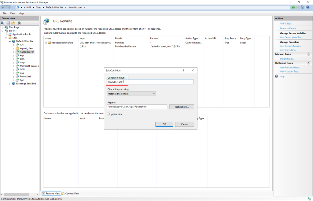 Figure 6: Condition input